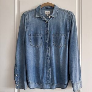 J. Crew Blue Chambray Blouse